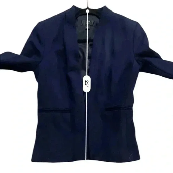 J Crew Going Out Blazer navy knit open front 2 - Picture 7 of 10